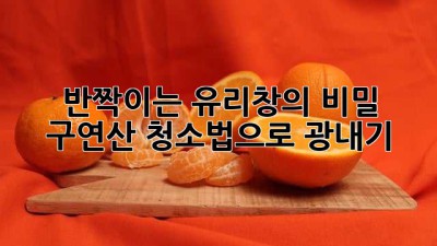 ✨반짝이는 유리창의 비밀✨ 구연산 청소법으로 ✨광✨내기!